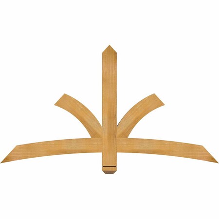 Ekena Millwork Davenport Rough Sawn Timber Gable Bracket, Western Red Cedar, 60"W x 32"H x 2"D x 4"F, 13/12 Pitch GBW060X32X0204DAV00RWR